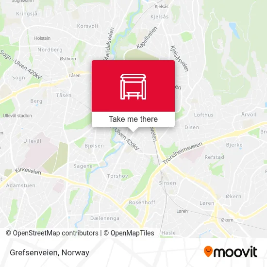 Grefsenveien map