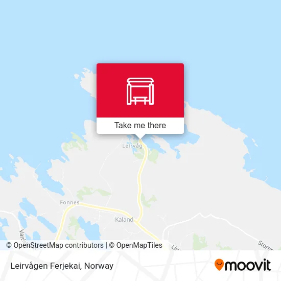 Leirvågen Ferjekai map