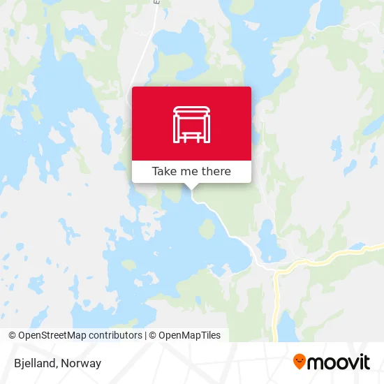 Bjelland map