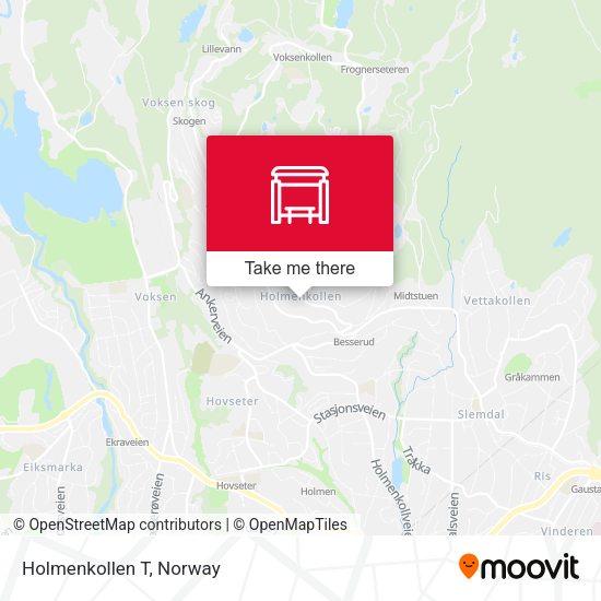 Holmenkollen T map