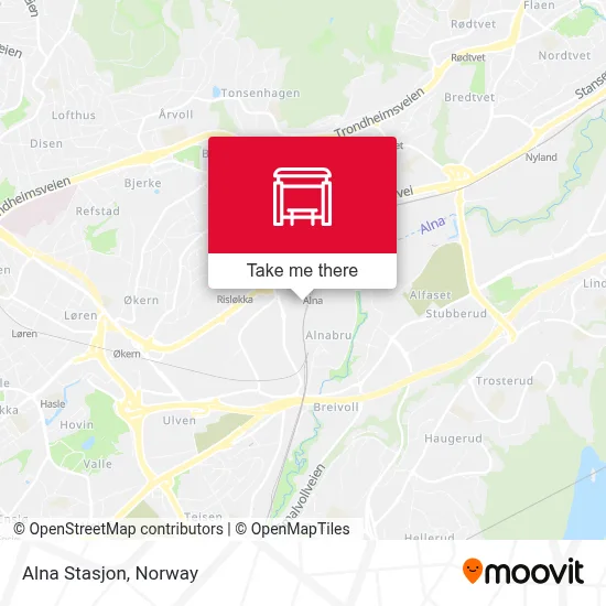 Alna Stasjon map