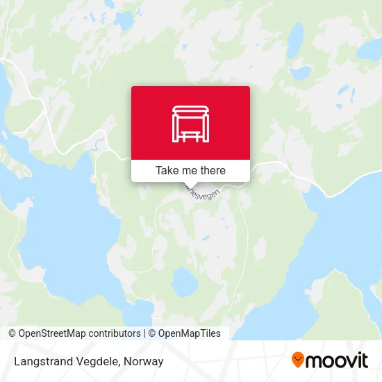 Langstrand Vegdele map