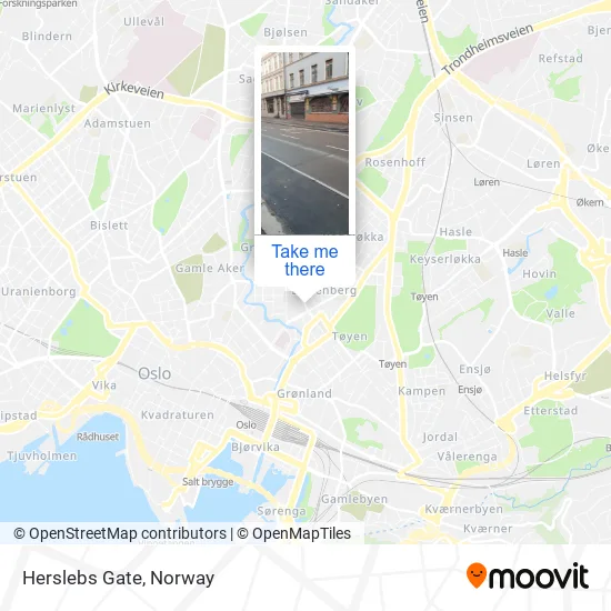 Herslebs Gate map