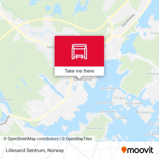 Lillesand Sentrum map