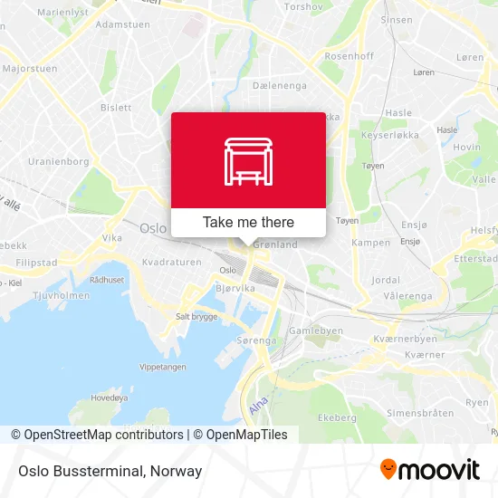 Oslo Bussterminal map