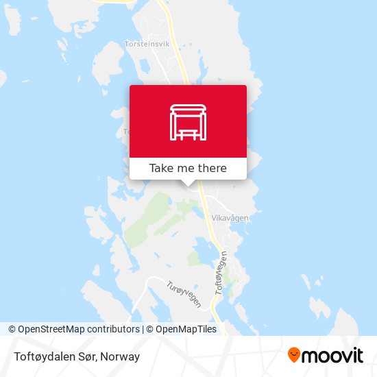 Toftøydalen Sør map