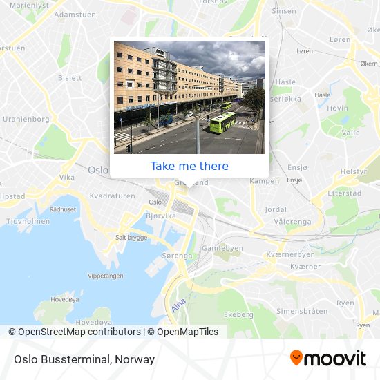 Oslo Bussterminal map