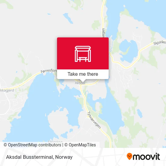 Aksdal Bussterminal map