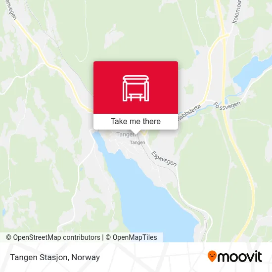 Tangen Stasjon map