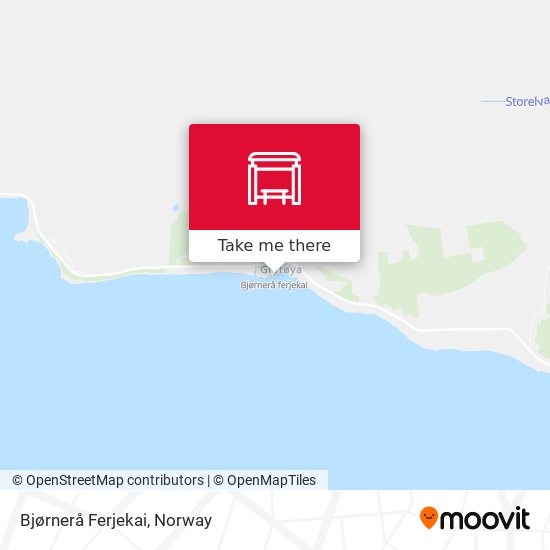Bjørnerå Ferjekai map