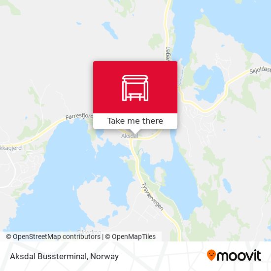 Aksdal Bussterminal map