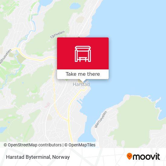 Harstad Byterminal map