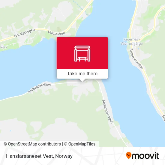 Hanslarsaneset Vest map