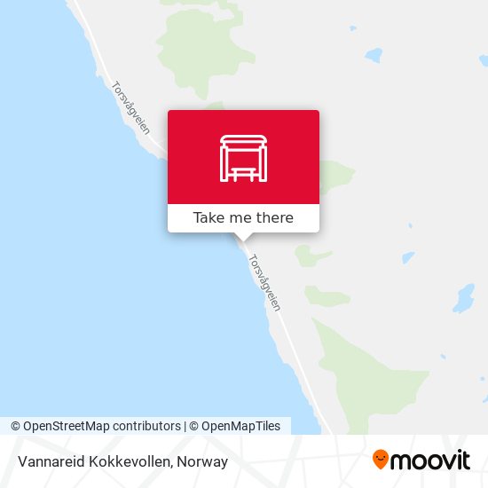 Vannareid Kokkevollen map