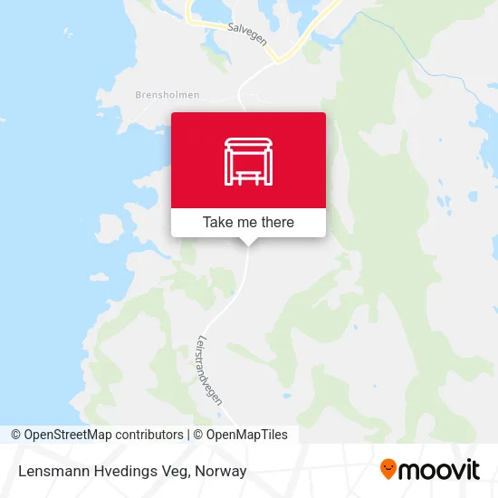 Lensmann Hvedings Veg map