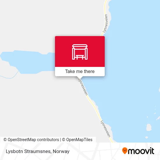 Lysbotn Straumsnes map