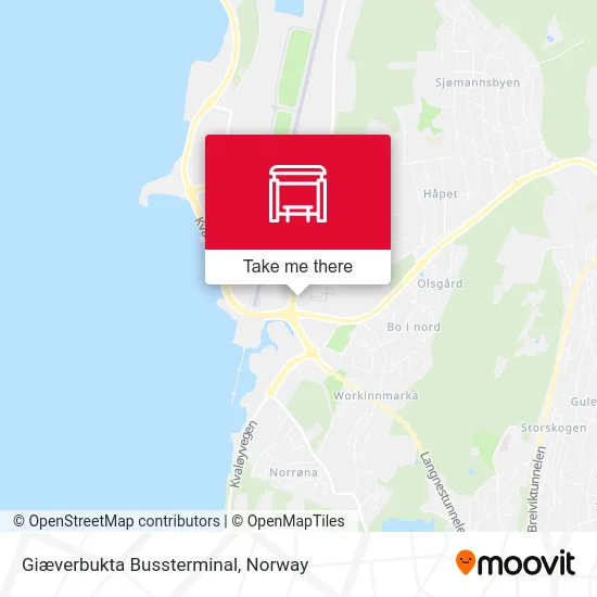 Giæverbukta Bussterminal map