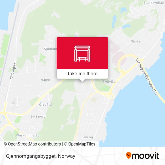 Gjennomgangsbygget map