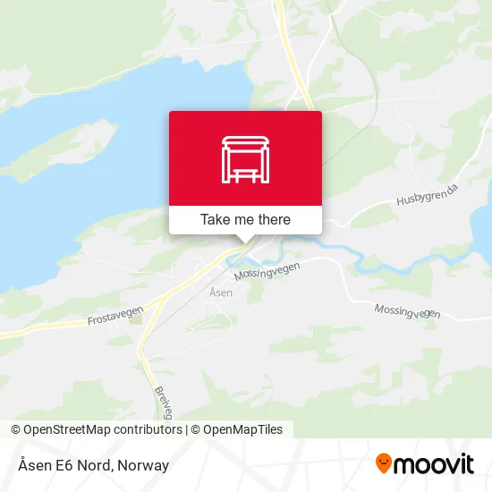 Åsen E6 Nord map