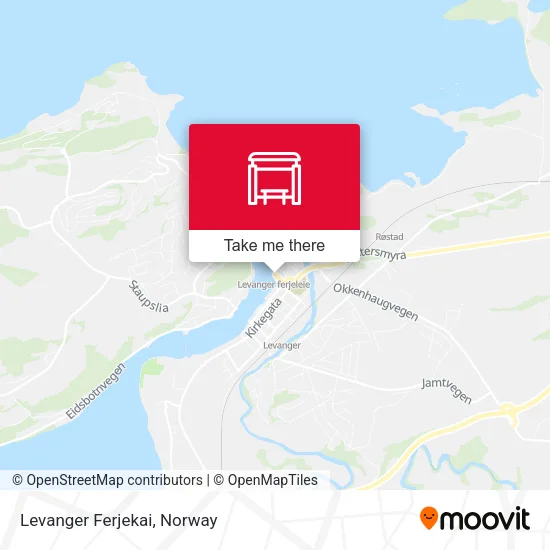 Levanger Ferjekai map
