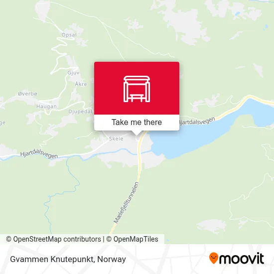 Gvammen Knutepunkt map