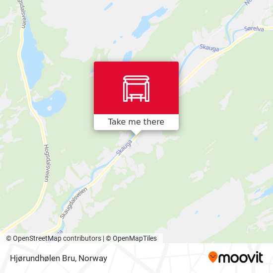 Hjørundhølen Bru map