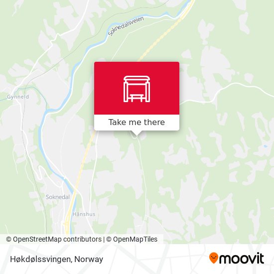 Høkdølssvingen map