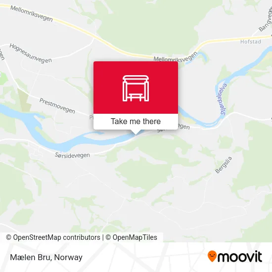 Mælen Bru map