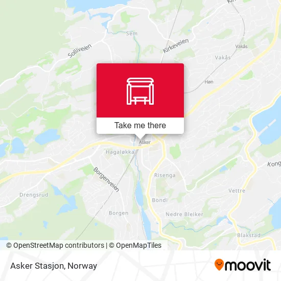 Asker Stasjon map