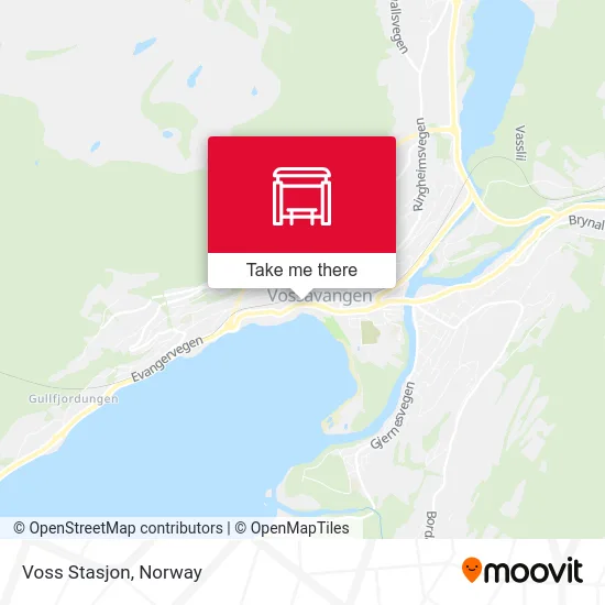 Voss Stasjon map