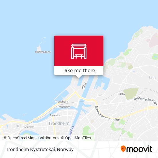 Trondheim Kystrutekai map