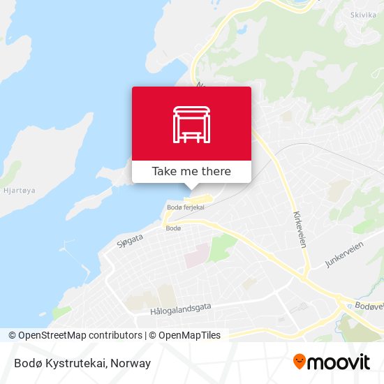 Bodø Kystrutekai map