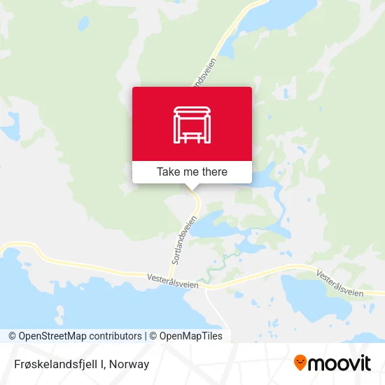 Frøskelandsfjell I map