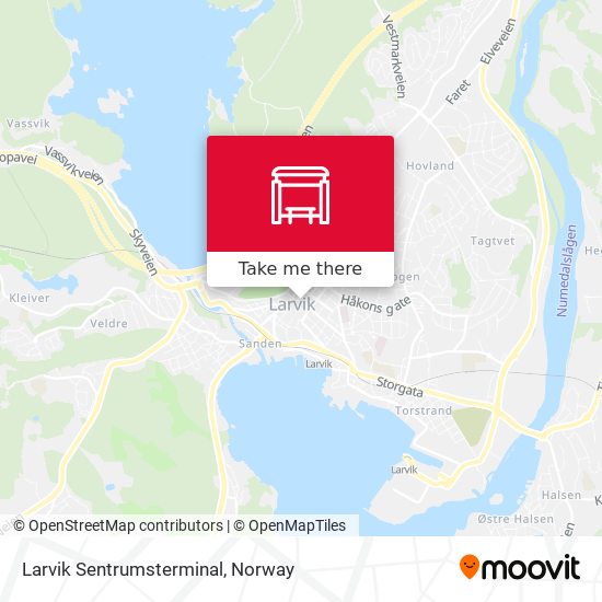 Larvik Sentrumsterminal map