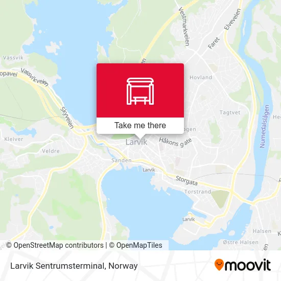 Larvik Sentrumsterminal map