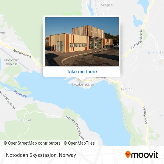 Notodden Skysstasjon map