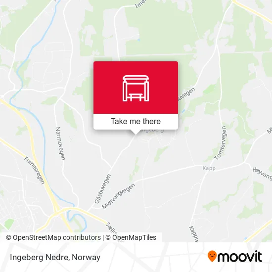 Ingeberg Nedre map