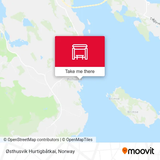 Østhusvik Hurtigbåtkai map