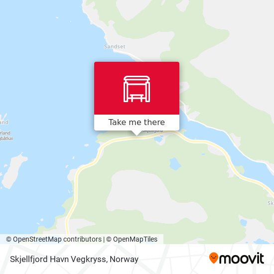 Skjellfjord Havn Vegkryss map