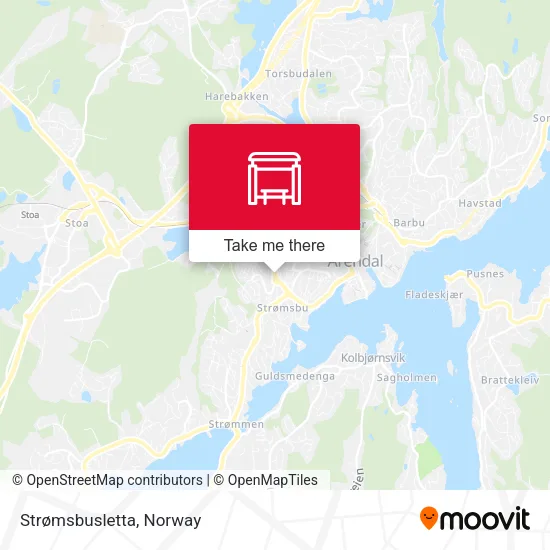 Strømsbusletta map
