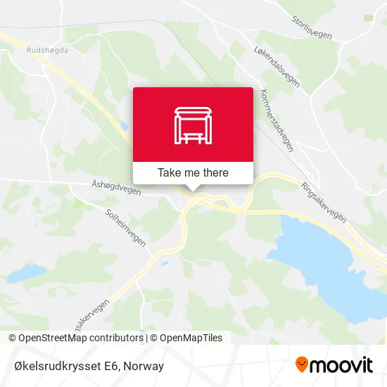 Økelsrudkrysset E6 map