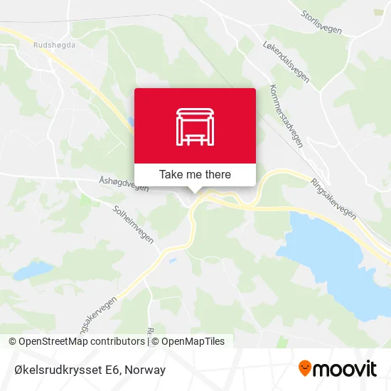 Økelsrudkrysset E6 map