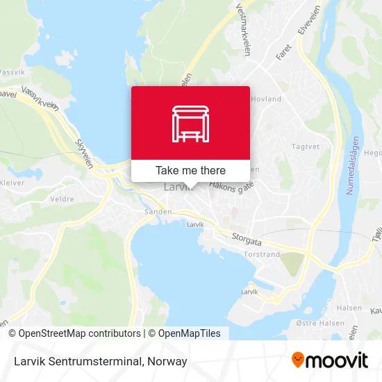 Larvik Sentrumsterminal map