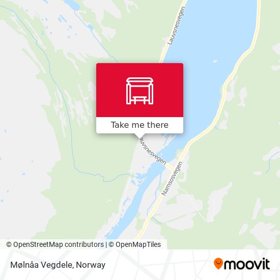 Mølnåa Vegdele map