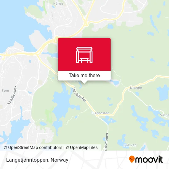 Langetjønntoppen map