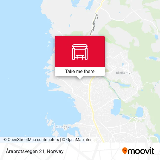 Årabrotsvegen 21 map