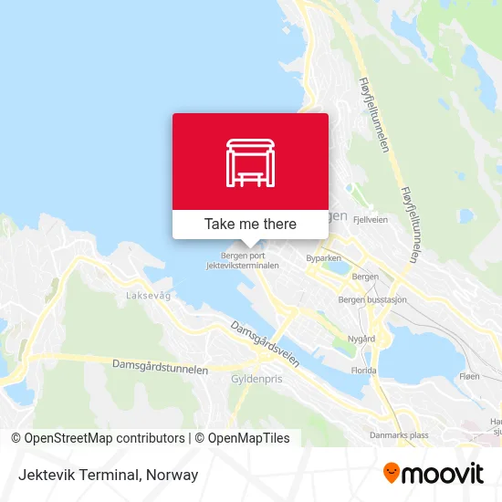 Jektevik Terminal map