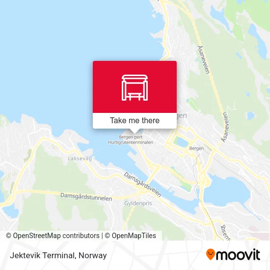 Jektevik Terminal map