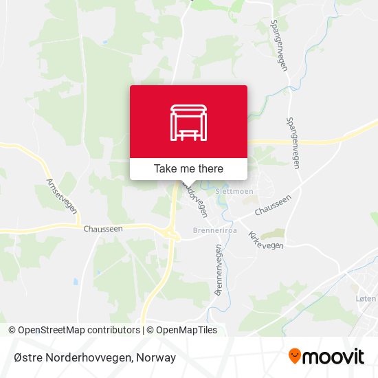 Østre Norderhovvegen map