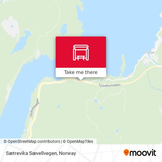 Sætrevika Sævellvegen map